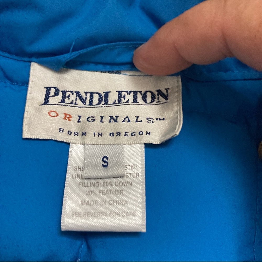Pendleton Originals Women’s Bright Blue Vest quilted pocketszipper S working - Picture 10 of 13